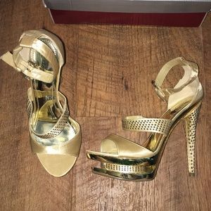 Gold Studded Platform Sandals
